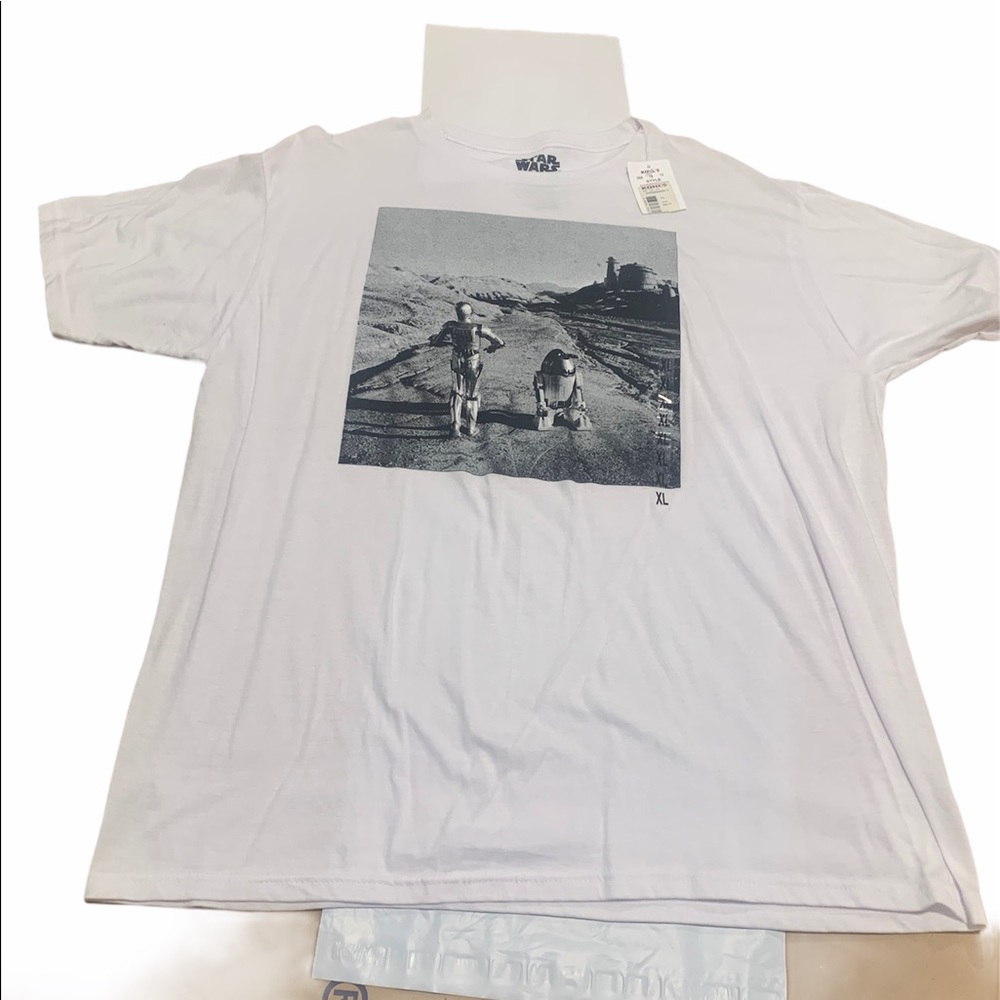 Star Wars R 2D2/CP3PO white T-shirt extra large